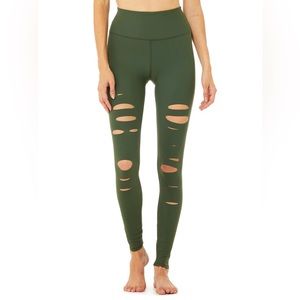 Alo Yoga high waist ripped warrior leggings